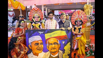 Karnataka chief minister DK Shivakumar during the 'Kalyana Karnataka Utsava Day' celebrations in Kalaburagi on Thursday. (ANI) Karnataka chief minister DK Shivakumar during the 'Kalyana Karnataka Utsava Day' celebrations in Kalaburagi on Thursday. (ANI)