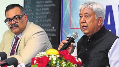 Raj Kumar, spokesperson of the ministry of home affairs and Amanjit Singh, zonal director, NCB during a press conference in Chandigarh. (Keshav Singh/HT Photo) Raj Kumar, spokesperson of the ministry of home affairs and Amanjit Singh, zonal director, NCB during a press conference in Chandigarh. (Keshav Singh/HT Photo)