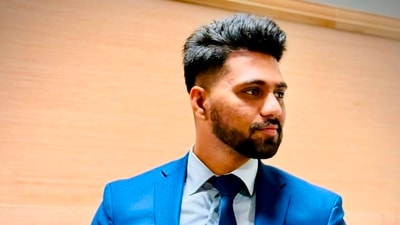 Mohammed Jaber Hussain (in picture) had moved to the US in 2021 for higher studies and later started working there (@amjedmbt) Mohammed Jaber Hussain (in picture) had moved to the US in 2021 for higher studies and later started working there (@amjedmbt)