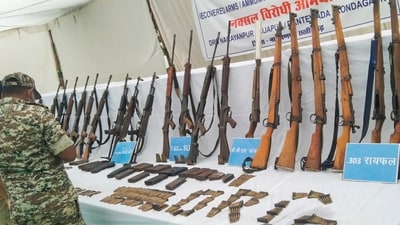 The Maoists ambushed the Congress convoy on NH-221 in Jhiram Valley in Darbha ahead of the 2013 Chhattisgarh assembly elections. (PTI/File) The Maoists ambushed the Congress convoy on NH-221 in Jhiram Valley in Darbha ahead of the 2013 Chhattisgarh assembly elections. (PTI/File)