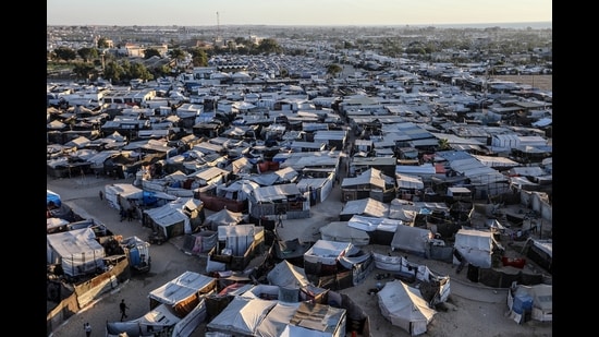 Al-Mawasi, one of the Israeli-designated humanitarian zones in Gaza. (Shutterstock)