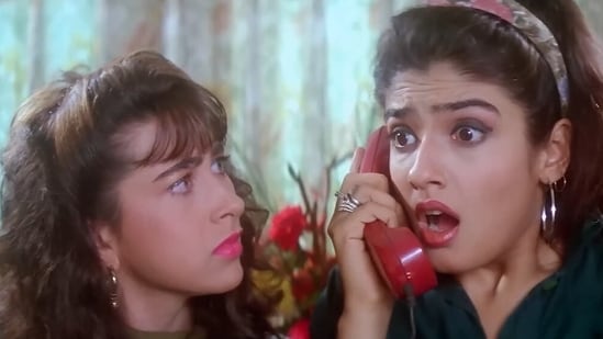 Karisma Kapoor and Raveena Tandon starred together in the 1994 film Andaz Apna Apna.