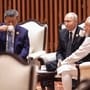 **EDS: THIRD PARTY IMAGE** In this screengrab from a video released on Sept. 14, 2026, Prime Minister Narendra Modi with Russian President Vladimir Putin and Chinese President Xi Jinping during the 18th BRICS Summit, in New Delhi. (Handout via PTI Photo) (PTI09_14_2026_000106B)