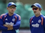 India coach Gautam Gambhir (R) and chief selector Ajit Agarkar during a team training session in Galle. (PTI) India coach Gautam Gambhir (R) and chief selector Ajit Agarkar during a team training session in Galle. (PTI)