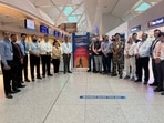 Travellers who have completed web check-in with an e-boarding pass and are travelling with hand baggage only or no checked baggage can use the entry to save time.