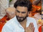 Ranveer Singh visits Lalbaughcha Raja for Ganpati darshan.