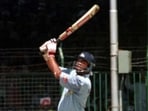 The Indian left-hander in action.