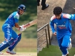 Anvay Dravid and Aryavir Sehwag playing for India U19.