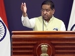 File image: MEA Spokesperson Randhir Jaiswal addresses a bi-weekly media briefing, in New Delhi 