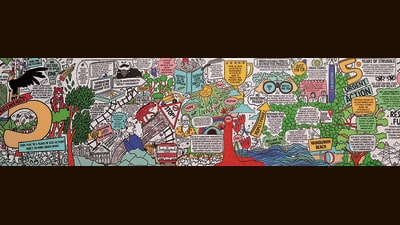 A hand-drawn banner created in 2020 for the Amche Mollem environmental campaign in Goa. (Museum of Art & Photography) A hand-drawn banner created in 2020 for the Amche Mollem environmental campaign in Goa. (Museum of Art & Photography)