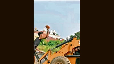 ATP Singh had to call extra police personnel to safely take his team out of the spot they were stuck in. (HT File) ATP Singh had to call extra police personnel to safely take his team out of the spot they were stuck in. (HT File)