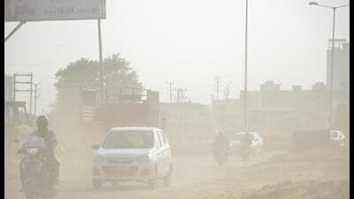 According to UPPCB data, Ghaziabad’s annual average air quality index (AQI) saw a 42-point decline over five years — from 227 in 2021 to 185 in 2025. (HT archive) According to UPPCB data, Ghaziabad’s annual average air quality index (AQI) saw a 42-point decline over five years — from 227 in 2021 to 185 in 2025. (HT archive)