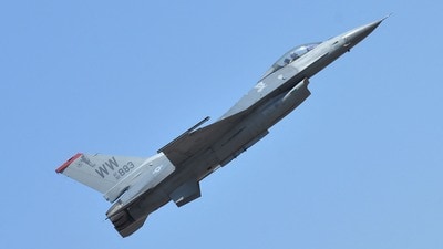(FILES) A US Air Force F-16 Fighting Falcon performs a maneuver during the inaugural day of the Aero India 2019 airshow at the Yelahanka Air Force station in Bangalore, India on February 20, 2019. A US military F-16 fighter jet crashed on September 17, 2026 in the US state of Michigan, with the pilot able to eject safely. The aircraft belonged to the Texas Air National Guard and was on a training mission when the crash occurred, US media reported. (Photo by Manjunath KIRAN / AFP) (AFP) (FILES) A US Air Force F-16 Fighting Falcon performs a maneuver during the inaugural day of the Aero India 2019 airshow at the Yelahanka Air Force station in Bangalore, India on February 20, 2019. A US military F-16 fighter jet crashed on September 17, 2026 in the US state of Michigan, with the pilot able to eject safely. The aircraft belonged to the Texas Air National Guard and was on a training mission when the crash occurred, US media reported. (Photo by Manjunath KIRAN / AFP) (AFP)