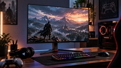7 gaming monitors with 144Hz, 180Hz and 200Hz refresh rates (AI Generated) 7 gaming monitors with 144Hz, 180Hz and 200Hz refresh rates (AI Generated)