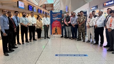 Travellers who have completed web check-in with an e-boarding pass and are travelling with hand baggage only or no checked baggage can use the entry to save time. (X/ Delhi airport) Travellers who have completed web check-in with an e-boarding pass and are travelling with hand baggage only or no checked baggage can use the entry to save time. (X/ Delhi airport)