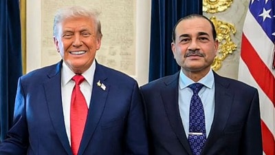 US President Donald Trump during a meeting with Pakistan Prime Minister Shehbaz Sharif and Field Marshal Asim Munir at the White House, in Washington, DC, US, Sept. 26, 2025. (Image: PTI) US President Donald Trump during a meeting with Pakistan Prime Minister Shehbaz Sharif and Field Marshal Asim Munir at the White House, in Washington, DC, US, Sept. 26, 2025. (Image: PTI)