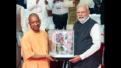 Prime Minister Narendra Modi is being facilitated by Uttar Pradesh Chief Minister Yogi Adityanath during the inauguration of Uttar Pradesh International Trade Show 2025, in Greater Noida (File) Prime Minister Narendra Modi is being facilitated by Uttar Pradesh Chief Minister Yogi Adityanath during the inauguration of Uttar Pradesh International Trade Show 2025, in Greater Noida (File)