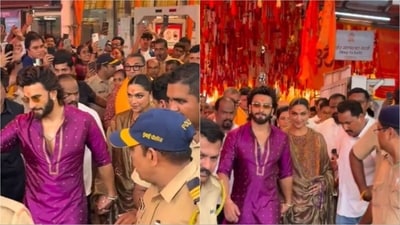 Deepika Padukone and Ranveer Singh at Siddhivinayak Temple, Deepika Padukone and Ranveer Singh at Siddhivinayak Temple,
