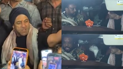 Salman Khan scolds his driver as fan gets hurt by his car. Salman Khan scolds his driver as fan gets hurt by his car.