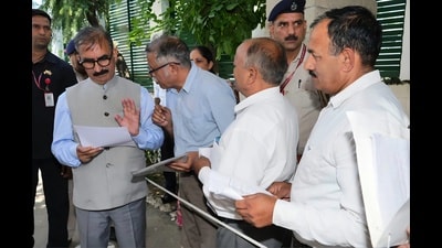 Sukhu said the state government was committed to protecting rights of the state and would not compromise on them under any circumstances. (HT Photo) Sukhu said the state government was committed to protecting rights of the state and would not compromise on them under any circumstances. (HT Photo)