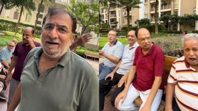 Noida men turn morning walk into a musical mehfil. (Instagram/@srivastava_vinit) Noida men turn morning walk into a musical mehfil. (Instagram/@srivastava_vinit)
