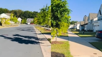 An Indian woman shared the less glamorous side of life in the US, showing empty streets at 9 am. (Instagram/dil_mange_reels) An Indian woman shared the less glamorous side of life in the US, showing empty streets at 9 am. (Instagram/dil_mange_reels)