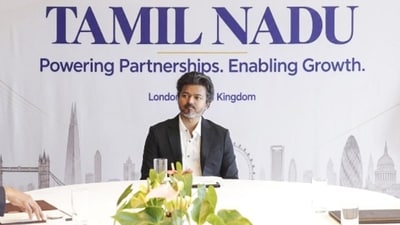 CM Vijay embarked on his first overseas trip since assuming office on the night of September 10, with the state government saying the visit was aimed at attracting investments. (HT_PRINT) CM Vijay embarked on his first overseas trip since assuming office on the night of September 10, with the state government saying the visit was aimed at attracting investments. (HT_PRINT)