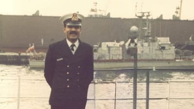 Purnendu Tiwary was among eight former Indian Navy personnel detained in Qatar in 2022 in an espionage case that drew widespread attention in India. (X@DrMeetuBhargava) Purnendu Tiwary was among eight former Indian Navy personnel detained in Qatar in 2022 in an espionage case that drew widespread attention in India. (X@DrMeetuBhargava)