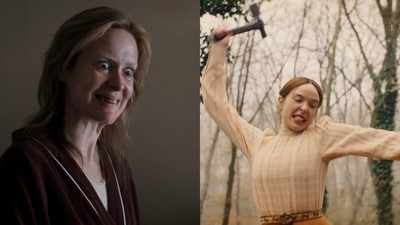 Aileen Wuornos, played by Sarah Paulson, appeared in Netflix's Lizzie Borden series where Ella Beatty plays the titular character. (X/@actorkasim) Aileen Wuornos, played by Sarah Paulson, appeared in Netflix's Lizzie Borden series where Ella Beatty plays the titular character. (X/@actorkasim)