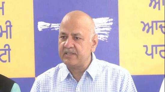 AAP Punjab in-charge Manish Sisodia announcing the launch of the mega drive in Chandigarh on Friday. (ANI Photo)