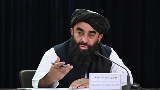 Taliban government spokesman Zabihullah Mujahid. 