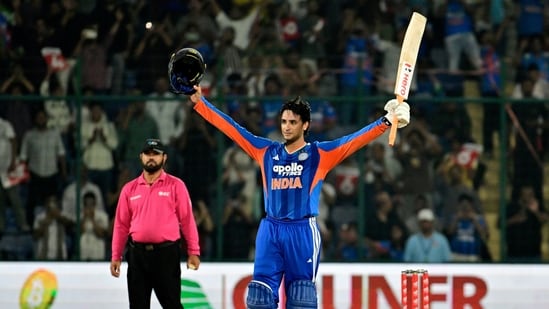 Abhishek Sharma, after his century against Afghanistan.