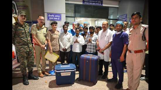 His family, which had come to Rohtak for work, consented to organ donation. (HT)