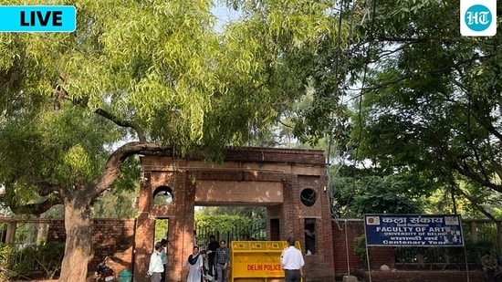 DUSU 2026 election LIVE: 900 cops, 7 CAPF companies deployed at DU as DUSU voting set to begin (HT photo)