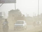 According to UPPCB data, Ghaziabad’s annual average air quality index (AQI) saw a 42-point decline over five years — from 227 in 2021 to 185 in 2025. (HT archive)
