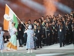 Manu Bhaker and Pawan Sehrawat lead India's Asian Games contingent at the opening ceremony