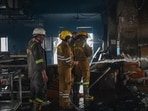 Fire officials said a team was deployed to inspect the site and ascertain the exact cause of the fire. (Sunil Ghosh /HT PHOTO)