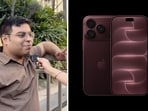 The man said he is purchasing the phone for his wife. 
