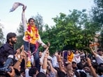 Akhil Bharatiya Vidyarthi Parishad's (ABVP) Yash Dabas hails from Delhi's Kanjhawala area.(PTI)