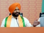 Ravneet Singh Bittu (in picture) staged a protest a Punjab university as chief minister Mann's convoy was passing through.
