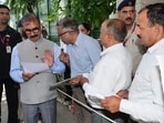 Sukhu said the state government was committed to protecting rights of the state and would not compromise on them under any circumstances. (HT Photo)