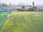 The Neville D’Souza football ground at Bandra Reclamation was reserved for a convention and trade fair centre in 1983. Around 15 years ago, it was leased out “temporarily” to the MFA. (Hindustan Times)