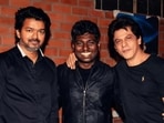 Atlee with Vijay and Shah Rukh Khan on his birthday in 2022. 