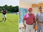 Former Army Chief General JJ Singh was back to playing golf just days after his knee replacement surgery, performed by Dr Rajiv K Sharma (right). 