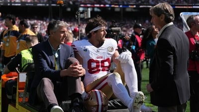 Jake Tonges suffered a season-ending knee injury during San Francisco’s season opener. (AP Photo) Jake Tonges suffered a season-ending knee injury during San Francisco’s season opener. (AP Photo)