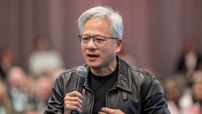 During multiple appearances at recent events, Nvidia CEO Jensen Huang has reiterated his stance that artificial intelligence can be safely managed. (Bloomberg File) During multiple appearances at recent events, Nvidia CEO Jensen Huang has reiterated his stance that artificial intelligence can be safely managed. (Bloomberg File)