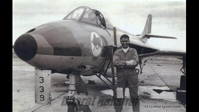 Flight Lieutenant Alfred T Cooke during his AIr Force days (IAF X) Flight Lieutenant Alfred T Cooke during his AIr Force days (IAF X)