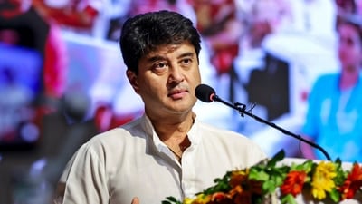 This came after a video of Union Minister Jyotiraditya M Scindia's interaction with a voter went viral on social media, (PTI File) This came after a video of Union Minister Jyotiraditya M Scindia's interaction with a voter went viral on social media, (PTI File)