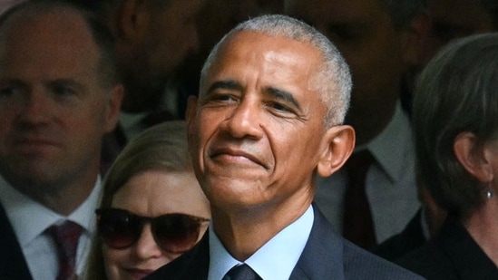 Former US President Barack Obama attend the 25th anniversary commemoration of the September 11. (AFP)