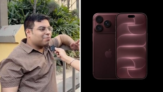 The man said he is purchasing the phone for his wife.
